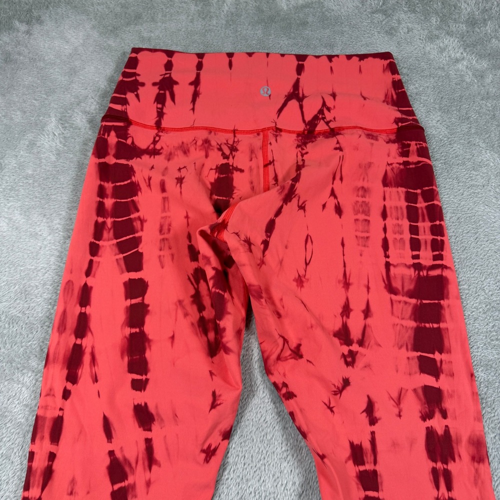 Lululemon Wunder Under High Rise 28" Leggings Women 8 Shibori Pop Persian Red - Picture 4 of 9